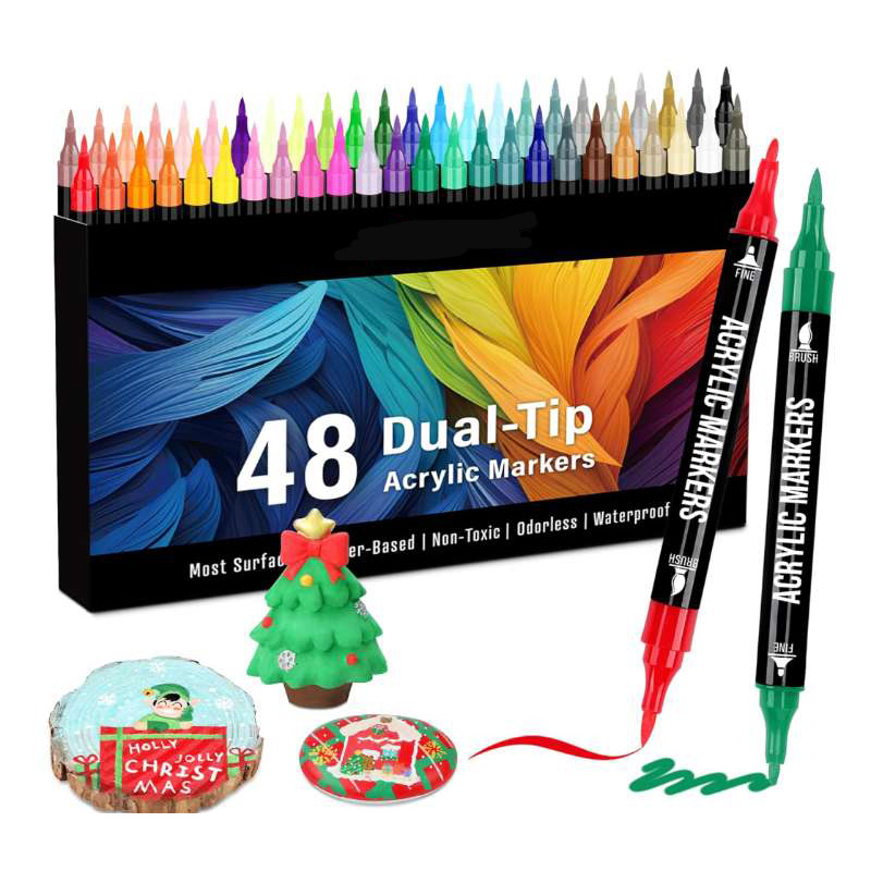 Double tips acrylic paint marker