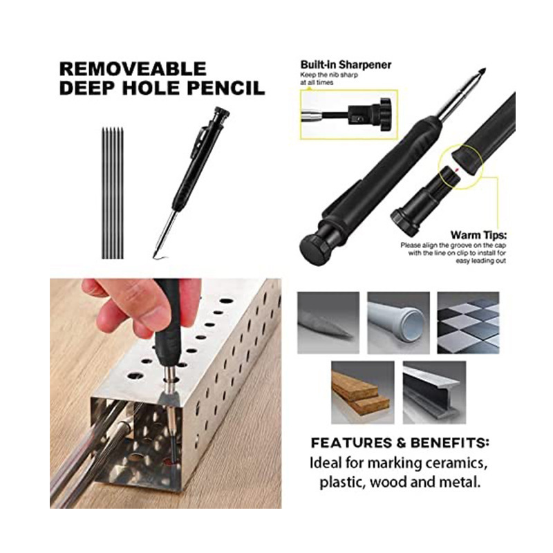 Construction Deep Hole Marker 2.8mm Mechanical Carpenter Pencils