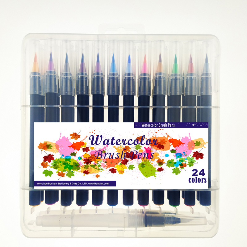 24pcs watercolor brush marker set