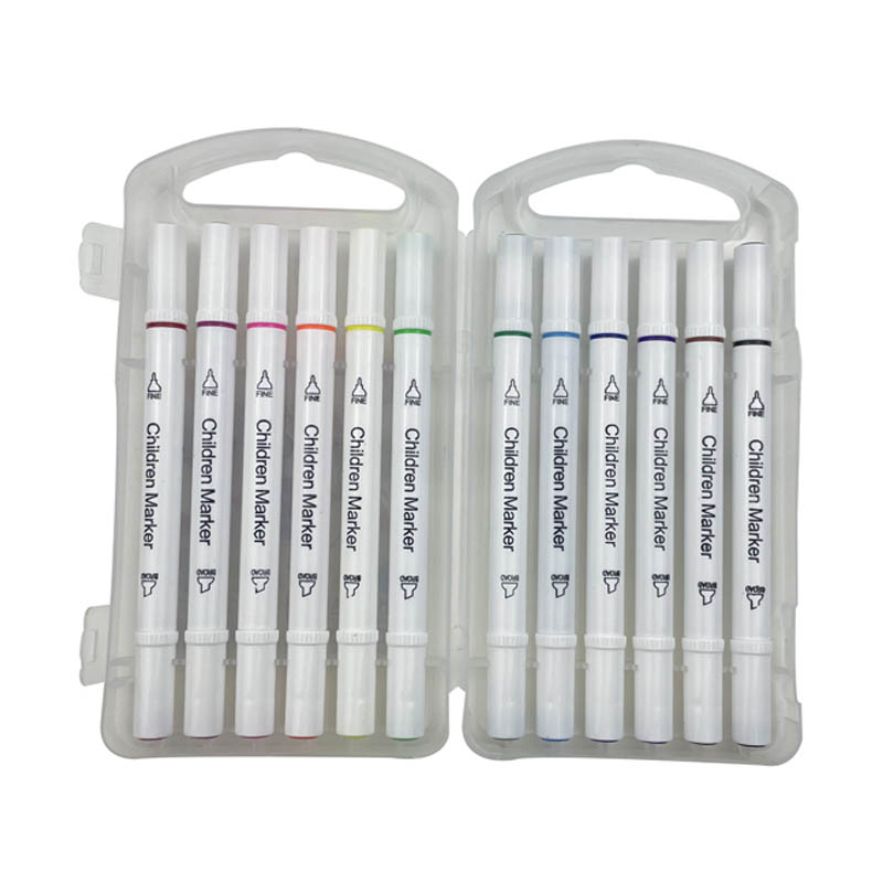 round body two tip watercolor marker set