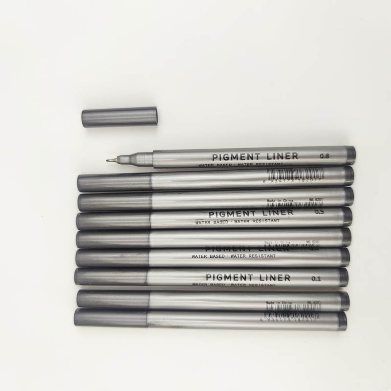 multi tips pigment ink fineliner pen