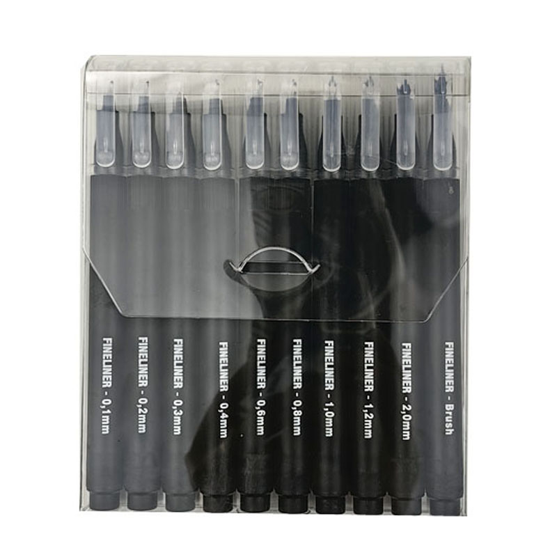 Archive ink multi tip fineliner pen set