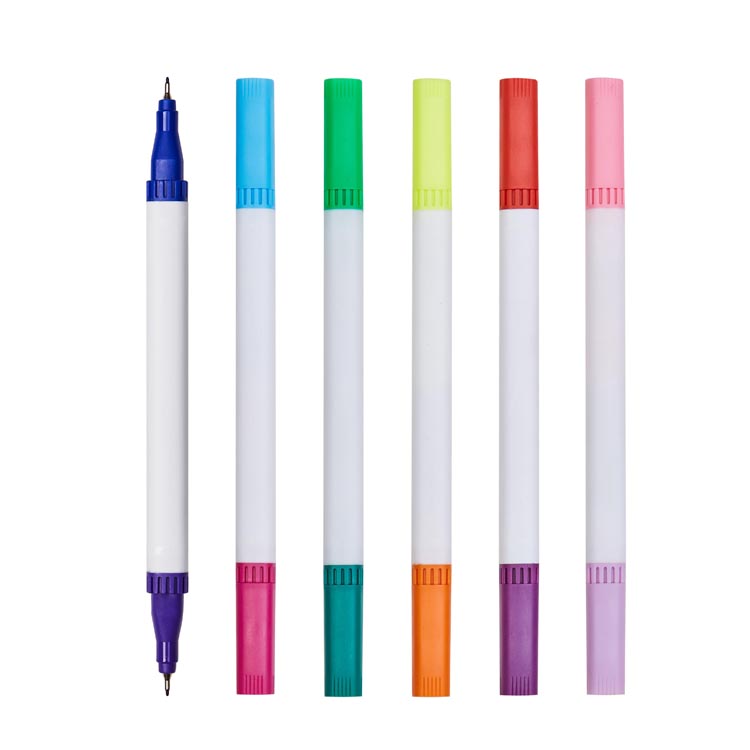 square double colors fineliner pen