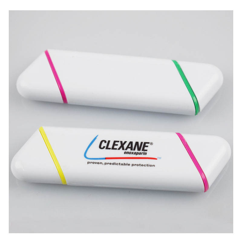 two colors highlighter marker