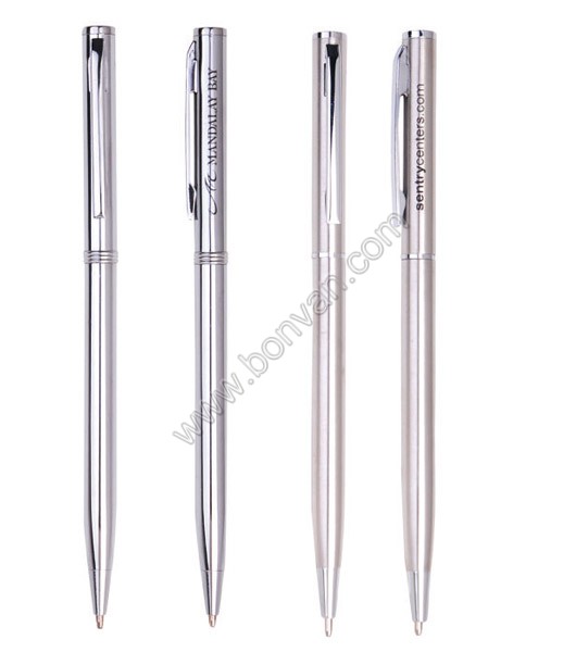 Chromed metal pen