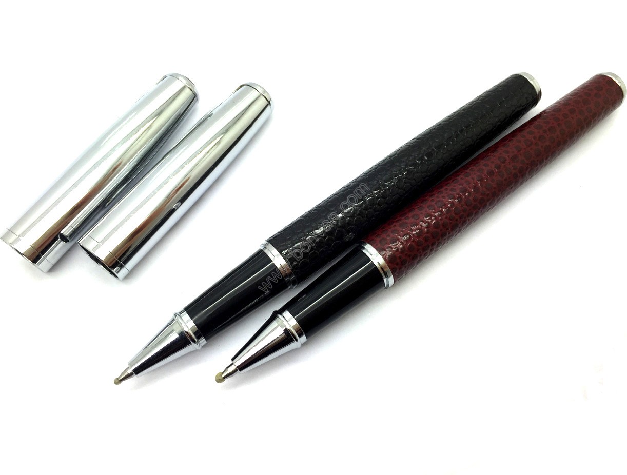 leather metal roller pen set