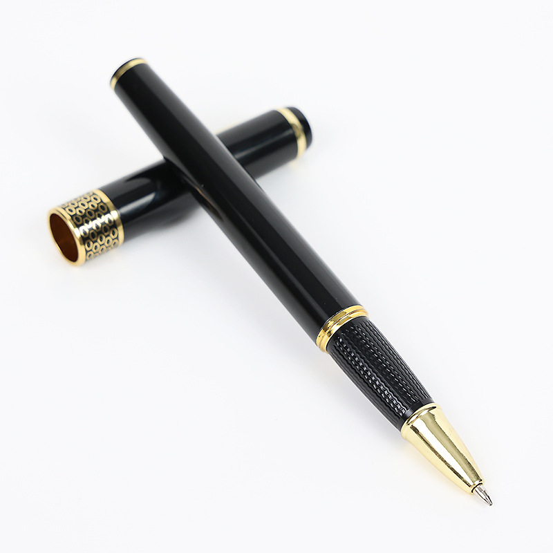 black customized metal roller ball pen