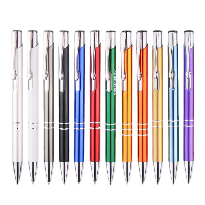 Assorted colors click aluminum pen