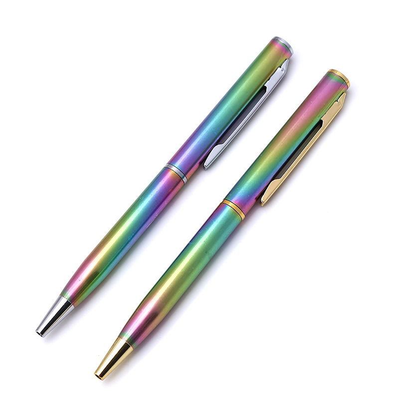 rainbow color metal ballpoint pen