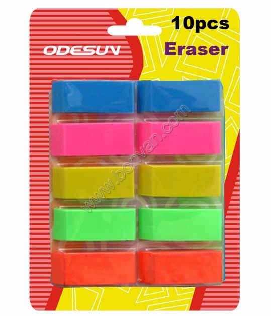 colored office eraser