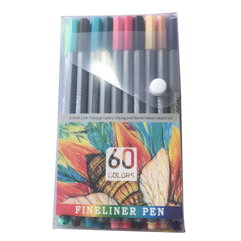 60 colors fineliner pen set