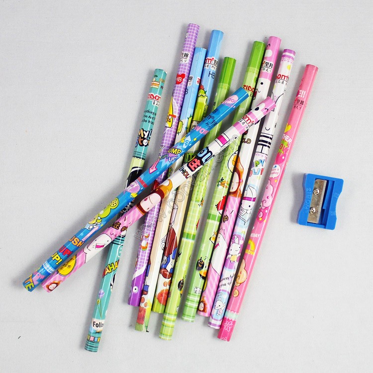 full color printed wooden pencil