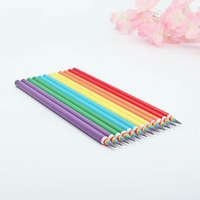 rainbow paper pencil