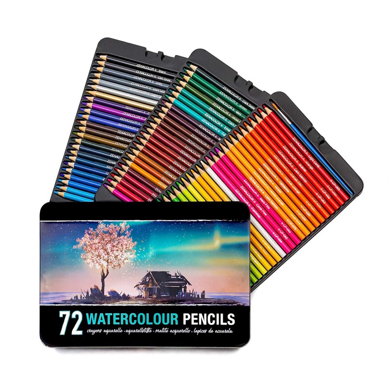 72 colors watercolor pencils
