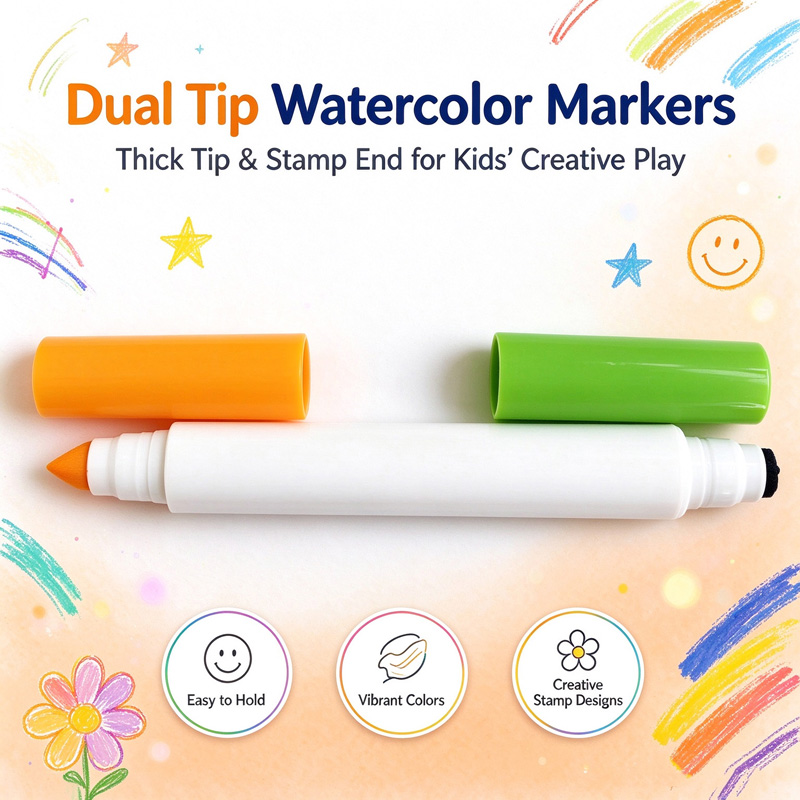 Dual tips Stamp Watercolor marker